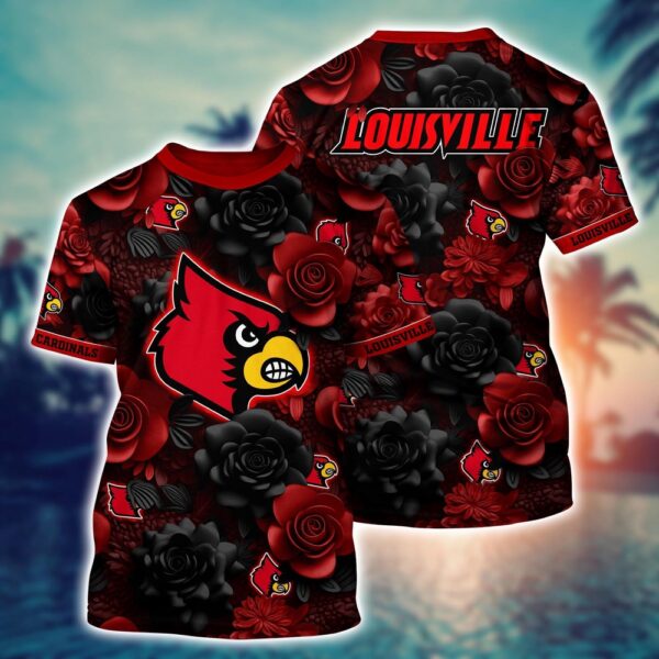 NCAA Louisville Cardinals 3D T-Shirt Fashion Forward Bliss For Sports Fans