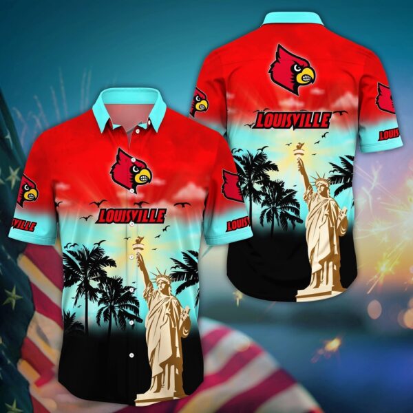 NCAA Louisville Cardinals Hawaiian Shirt Palm Tree Passion For Sports Enthusiasts