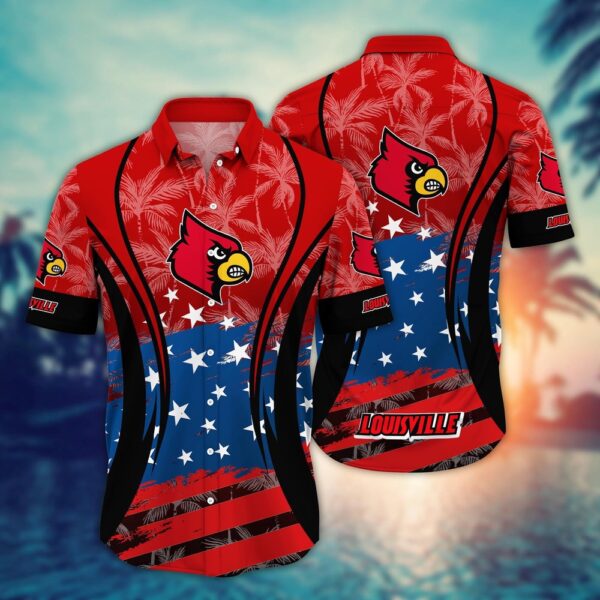 NCAA Louisville Cardinals Hawaiian Shirt Stadium Style For Sports Enthusiasts