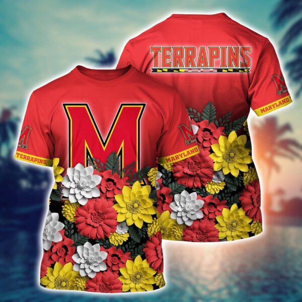 NCAA Maryland Terrapins 3D T-Shirt Champion Bliss Parade For Sports Fans