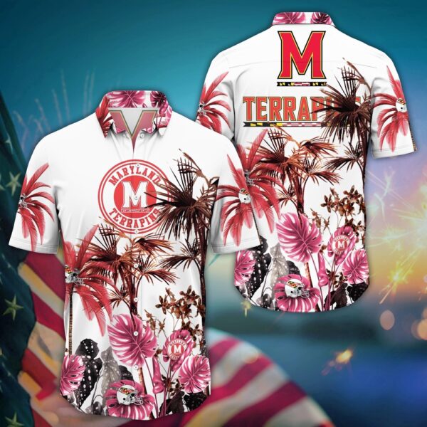 NCAA Maryland Terrapins Hawaiian Shirt Wave The Colors For Fans