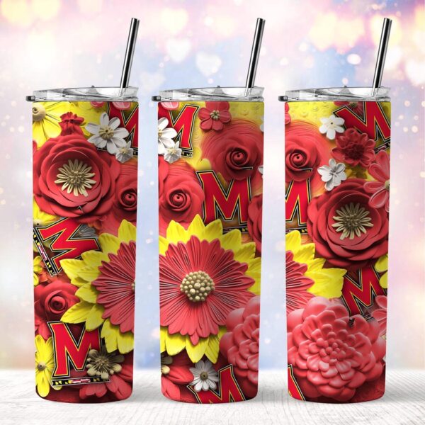 NCAA Maryland Terrapins Skinny Tumbler Beverage Blissful Moments