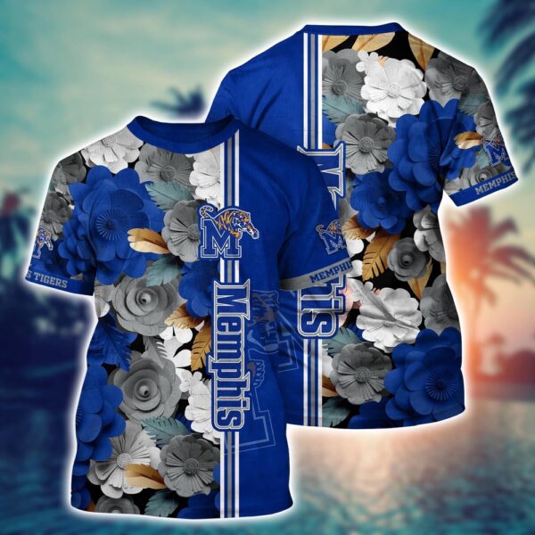 NCAA Memphis Tigers 3D T-Shirt Chic Blissful Tee For Sports Fans