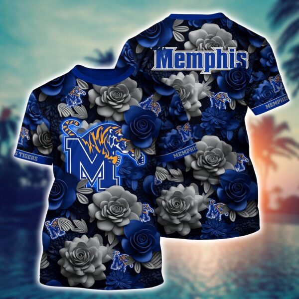 NCAA Memphis Tigers 3D T-Shirt Comfort Fusion Chic For Sports Fans