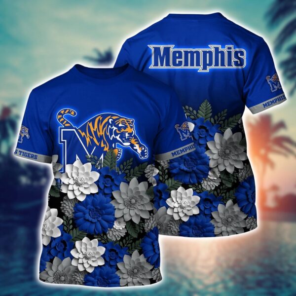 NCAA Memphis Tigers 3D T-Shirt Sleek Streetwear Vibes For Sports Fans