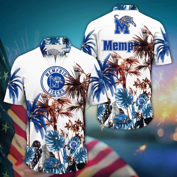 NCAA Memphis Tigers Hawaiian Shirt College Cool in Floral For Fans