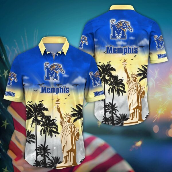 NCAA Memphis Tigers Hawaiian Shirt Island Huddle NCAA Floral Edition For Sports Enthusiasts