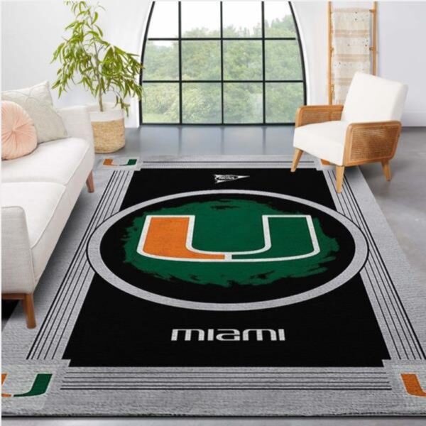 NCAA Miami Hurricanes Area Rug Bring The Excitement Of College Sports To Your Home