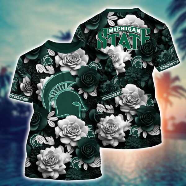 NCAA Michigan State Spartans 3D T-Shirt Comfort Fusion Chic For Sports Fans