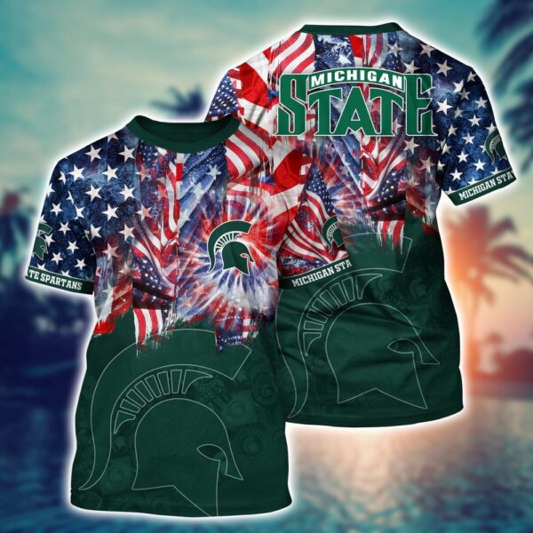 NCAA Michigan State Spartans 3D T-Shirt Sleek Fashion Aura