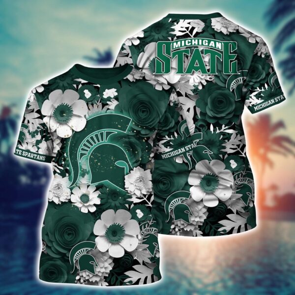 NCAA Michigan State Spartans 3D T-Shirt Urban Elegance Threads For Sports Fans