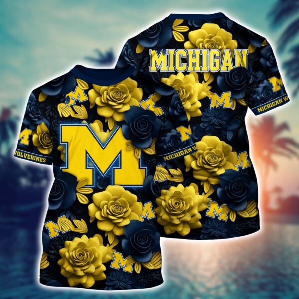 NCAA Michigan Wolverines 3D T-Shirt Fashion Forward Bliss For Sports Fans