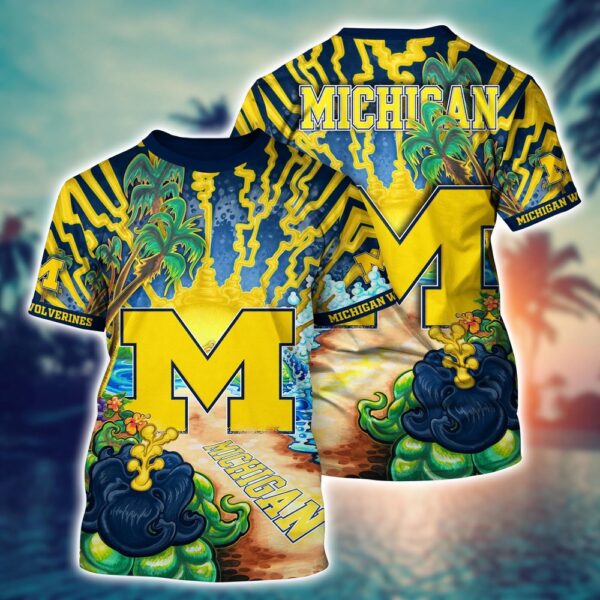 NCAA Michigan Wolverines 3D T-Shirt Fashion Forward Comfort