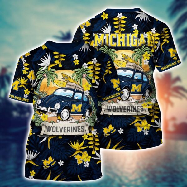 NCAA Michigan Wolverines 3D T-Shirt Fashion Fusion Vibes