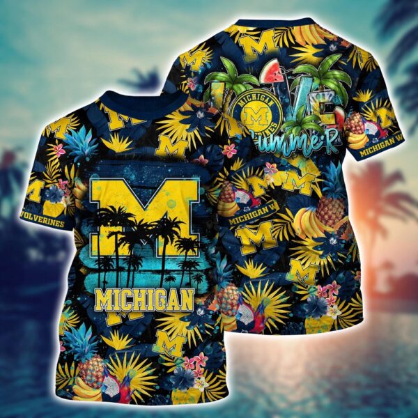 NCAA Michigan Wolverines 3D T-Shirt Signature Street Look