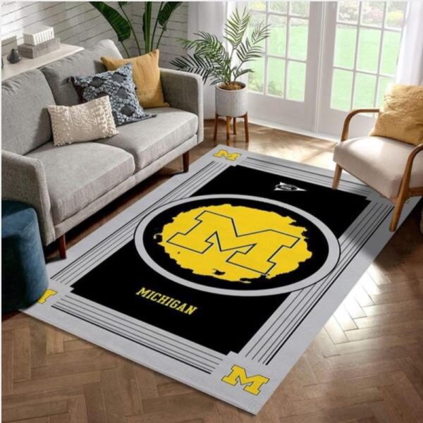 NCAA Michigan Wolverines Area Rug Bring The Excitement Of College Sports To Your Home