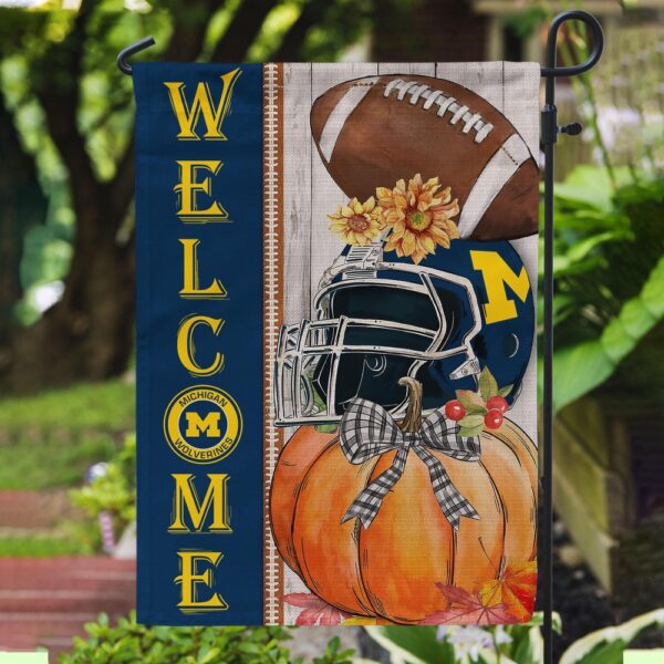 NCAA Michigan Wolverines Garden Flag College Pride Blooms