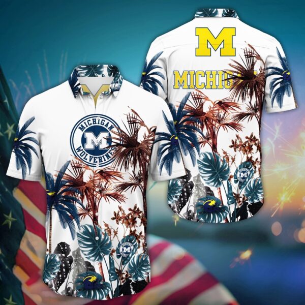 NCAA Michigan Wolverines Hawaiian Shirt Floral Frenzy For Fans