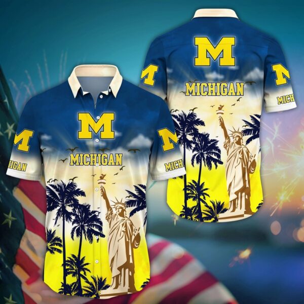 NCAA Michigan Wolverines Hawaiian Shirt Palm Tree Passion For Sports Enthusiasts