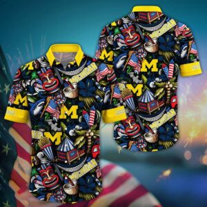 NCAA Michigan Wolverines Hawaiian Shirt…