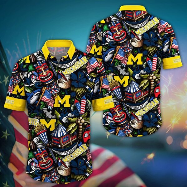 NCAA Michigan Wolverines Hawaiian Shirt Spectacular Spirit For Sports Enthusiasts