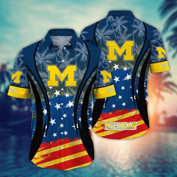 NCAA Michigan Wolverines Hawaiian Shirt Stadium Style For Sports Enthusiasts