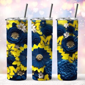 NCAA Michigan Wolverines Skinny Tumbler Elegance In Every Sip 1