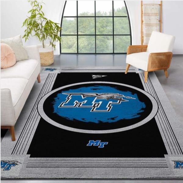 NCAA Middle Tennessee Blue Raiders Area Rug Bring The Excitement Of College Sports To Your Home