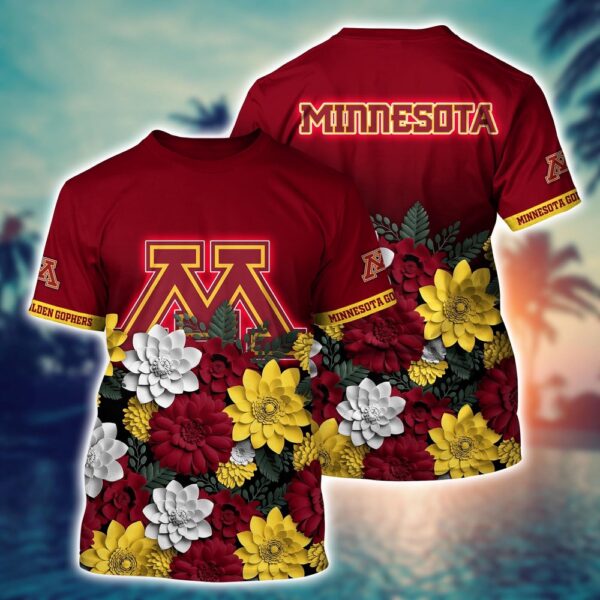 NCAA Minnesota Golden Gophers 3D T-Shirt Champion Bliss Parade For Sports Fans