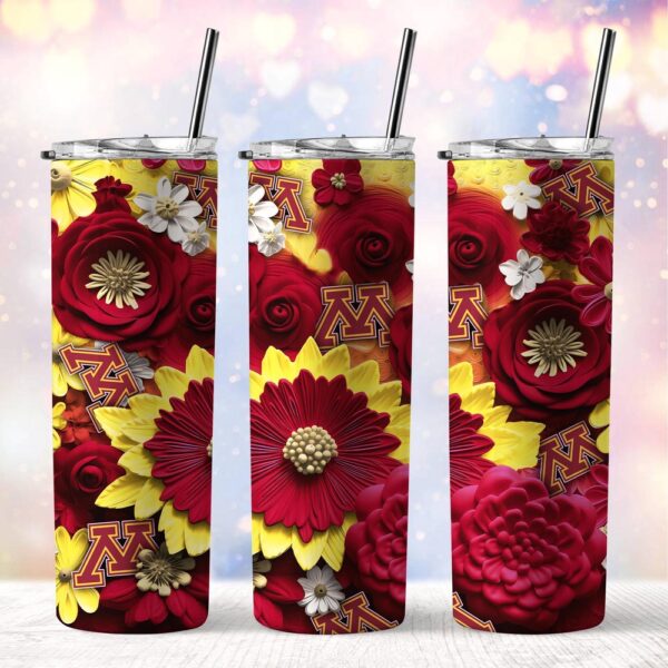 NCAA Minnesota Golden Gophers Skinny Tumbler Beverage Blissful Moments