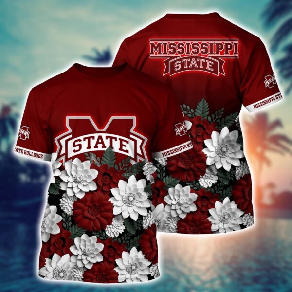 NCAA Mississippi State Bulldogs 3D T-Shirt Sleek Streetwear Vibes For Sports Fans