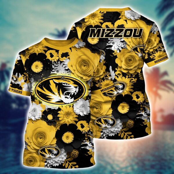 NCAA Missouri Tigers 3D T-Shirt Fashion Aura Chic For Sports Fans