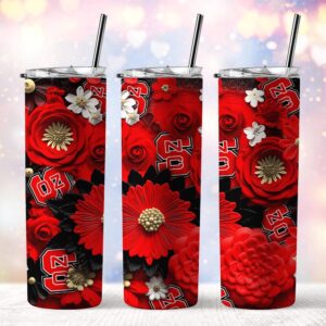 NCAA NC State Wolfpack Skinny Tumbler Beverage Blissful Moments 1