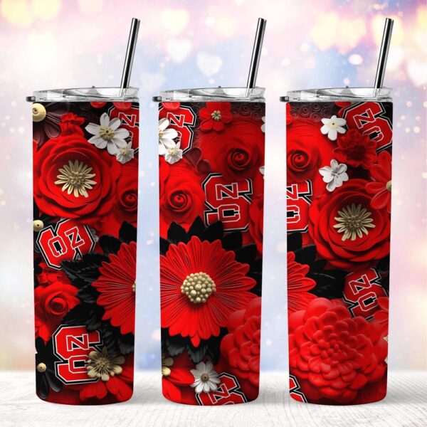 NCAA NC State Wolfpack Skinny Tumbler Beverage Blissful Moments