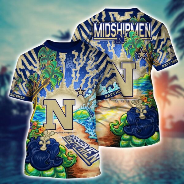 NCAA Navy Midshipmen 3D T-Shirt Champion Style Vibes