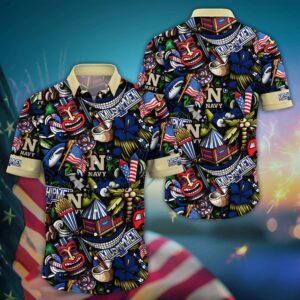 NCAA Navy Midshipmen Hawaiian Shirt…