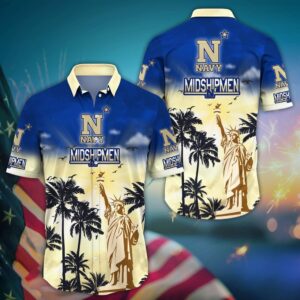 NCAA Navy Midshipmen Hawaiian Shirt…