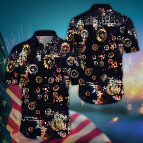 NCAA Navy Midshipmen Hawaiian Shirt NCAA Luau League Look For Fans