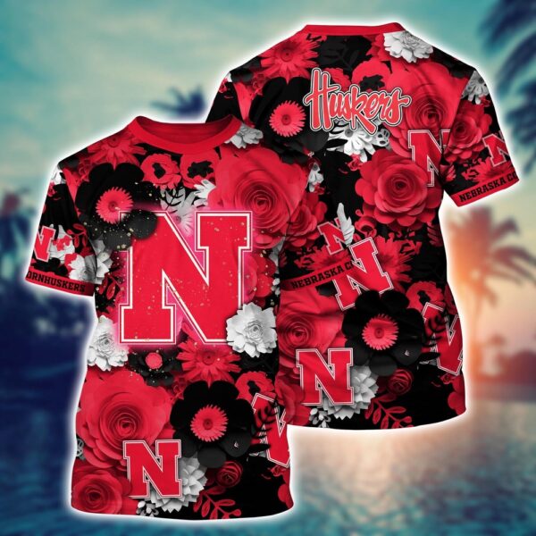 NCAA Nebraska Cornhuskers 3D T-Shirt Fashion Aura Chic For Sports Fans