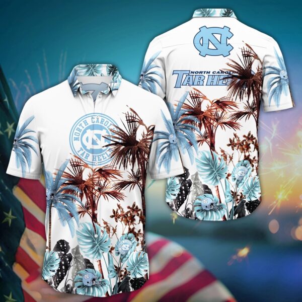 NCAA North Carolina Tar Heels Hawaiian Shirt Floral Frenzy For Fans