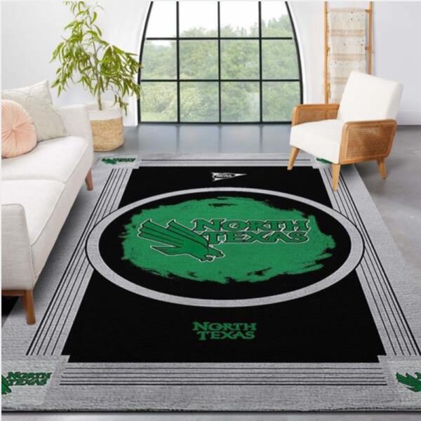 NCAA North Texas Mean Green Area Rug Bring The Excitement Of College Sports To Your Home