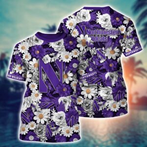 NCAA Northwestern Wildcats 3D T-Shirt…