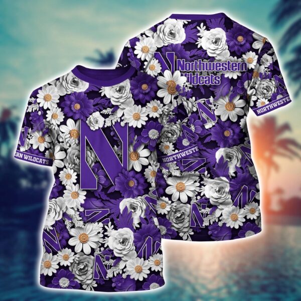 NCAA Northwestern Wildcats 3D T-Shirt Chic Vibes In Threads