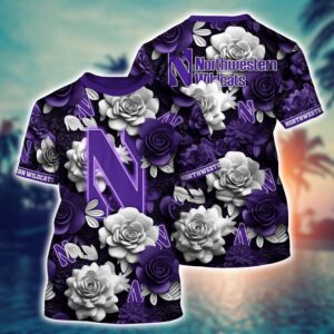 NCAA Northwestern Wildcats 3D T-Shirt…