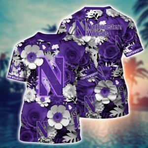 NCAA Northwestern Wildcats 3D T-Shirt…