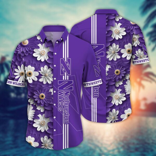 NCAA Northwestern Wildcats Hawaiian Shirt Championing Aloha For Big Fan