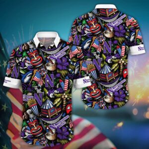 NCAA Northwestern Wildcats Hawaiian Shirt…