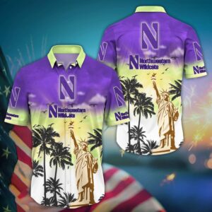 NCAA Northwestern Wildcats Hawaiian Shirt…