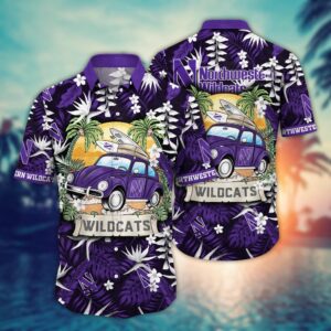 NCAA Northwestern Wildcats Hawaiian Shirt…