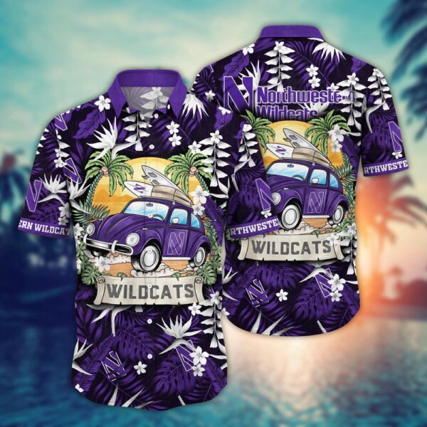 NCAA Northwestern Wildcats Hawaiian Shirt Island Vibes For Big Fan